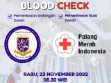 Kegiatan pemeriksaan golongan darah dan gula darah RA-MI Emirattes Al Mushonnif Islamic School